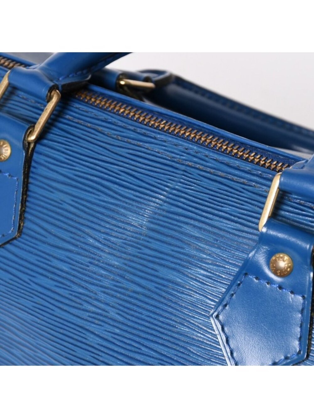 Louis Vuitton Speedy 30 Epi Boston Bag Leather Toledo Blue Gold - Picture 9 of 16
